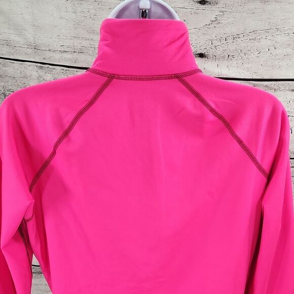 🔹️HOST PICK Nike Hot Pink Fleece Lined 1/2 Zip Mock Neck Athletic Top Large - Picture 8 of 15
